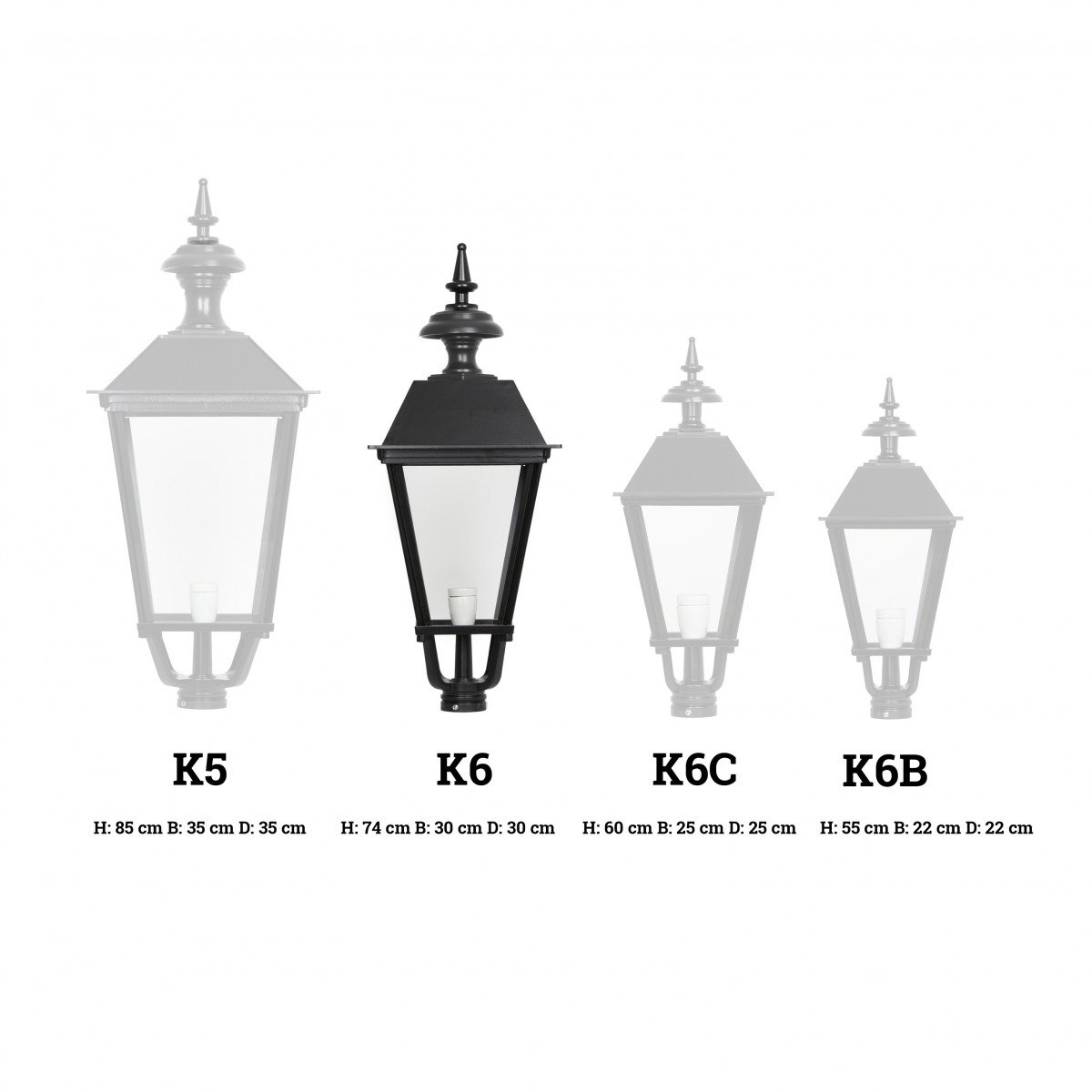 K6 post lantern