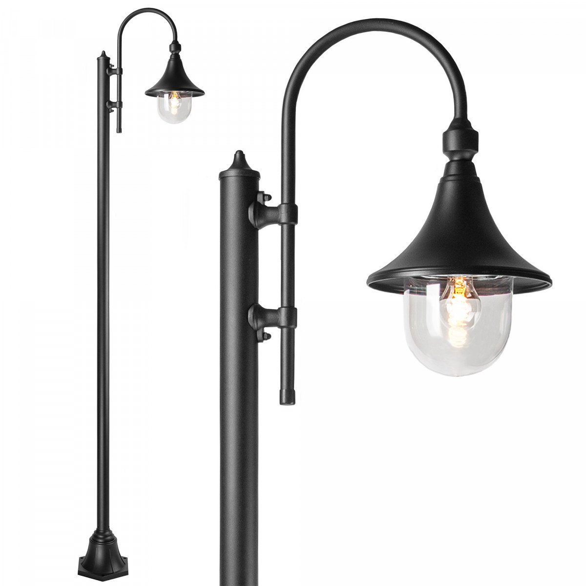 Handcrafted 1-light lamppost Rimini