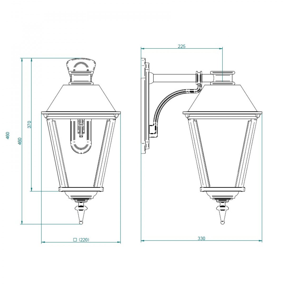 Wall light Halle Bronze