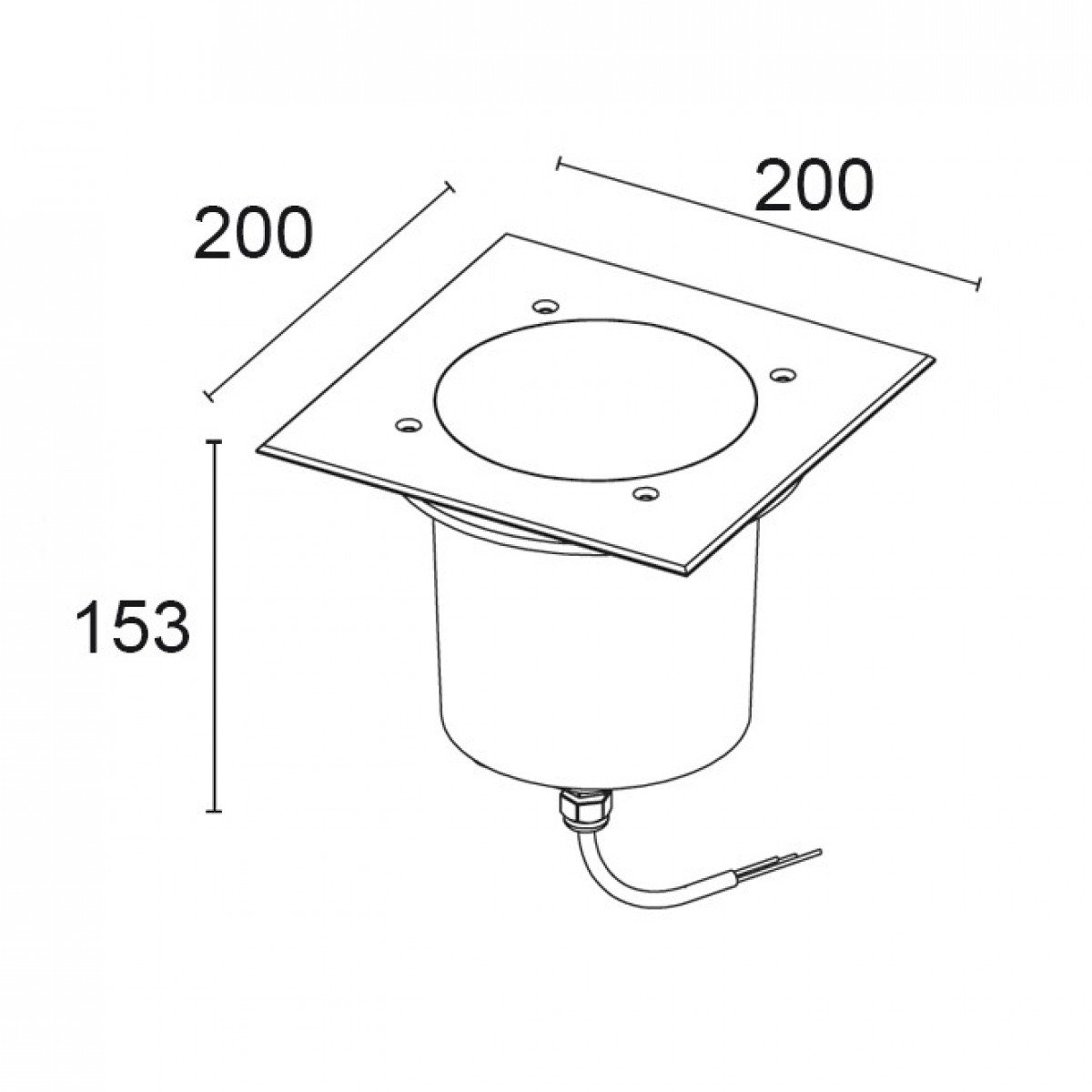 square ground light from KS outdoor lighting - inground lighting