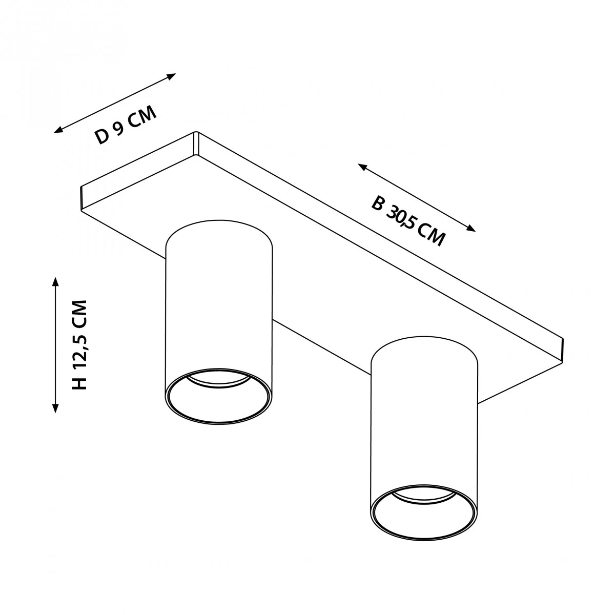 Wall-ceiling light Mila 2 white