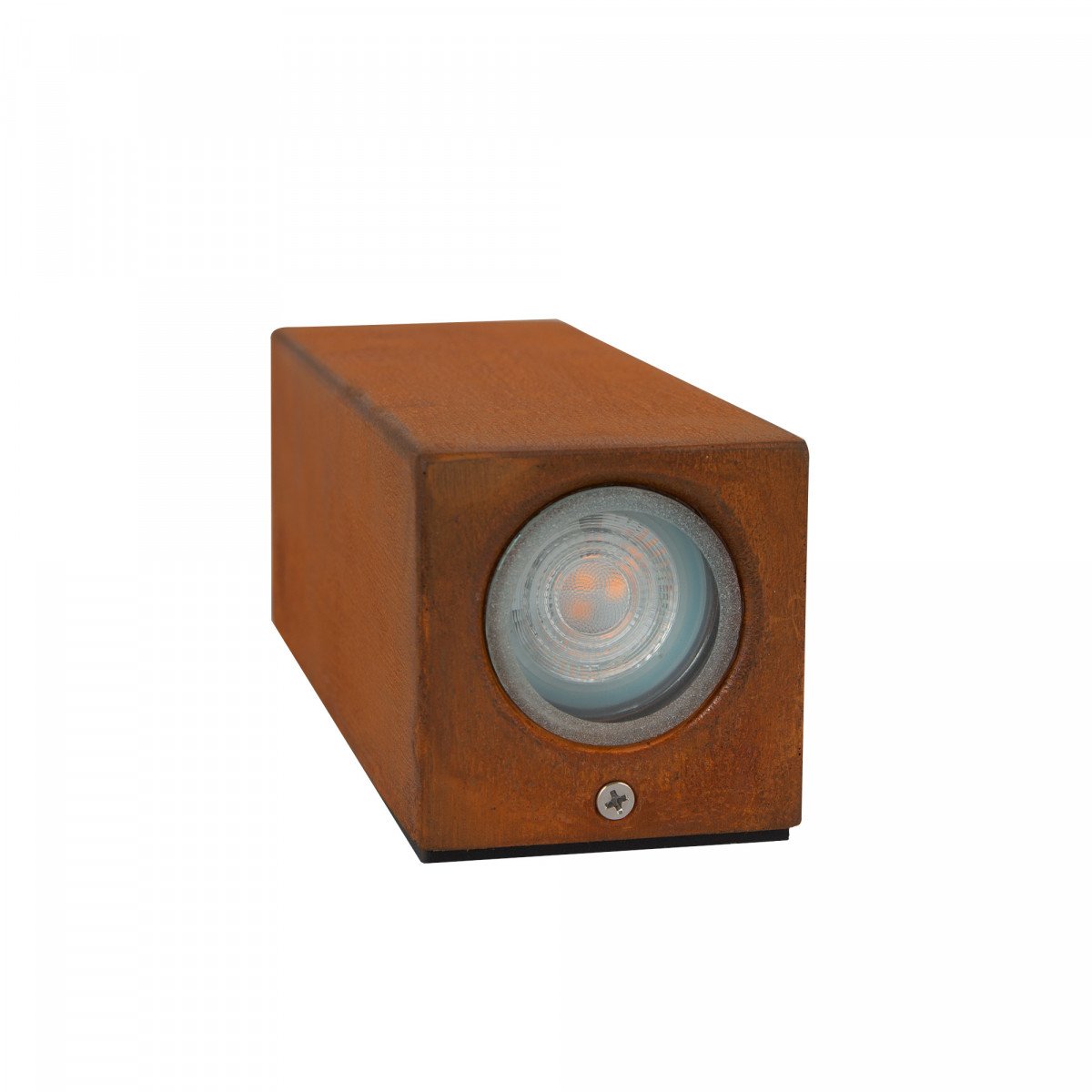 Buitenlamp in moderne stijl en corten kleur gemaakt van RVS van het merk KS Verlichting