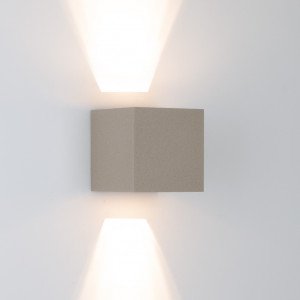 Binnenverlichting Shift up en downlighter muurlamp met modern design in champagne kleur Binnenverlichting Shift up en downlighter muurlamp met modern design in champagne kleur