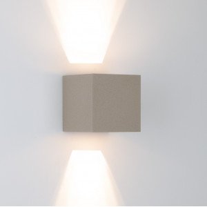 Binnenverlichting Shift up en downlighter muurlamp met modern design in champagne kleur Binnenverlichting Shift up en downlighter muurlamp met modern design in champagne kleur