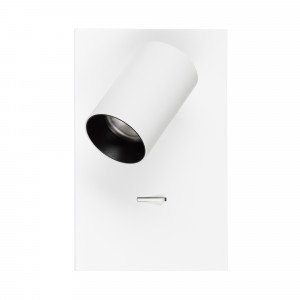 Moderne wandspot Mila voorzien van USB poorten en aan/uit knop Moderne wandspot Mila voorzien van USB poorten en aan/uit knop