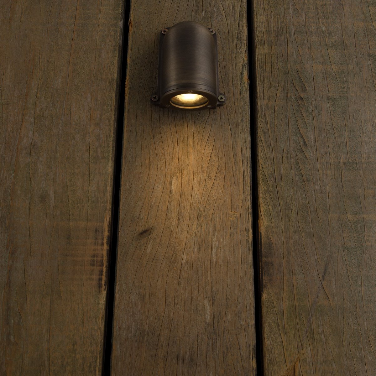 KS Verlichting Pilot Down wandlamp buiten brons