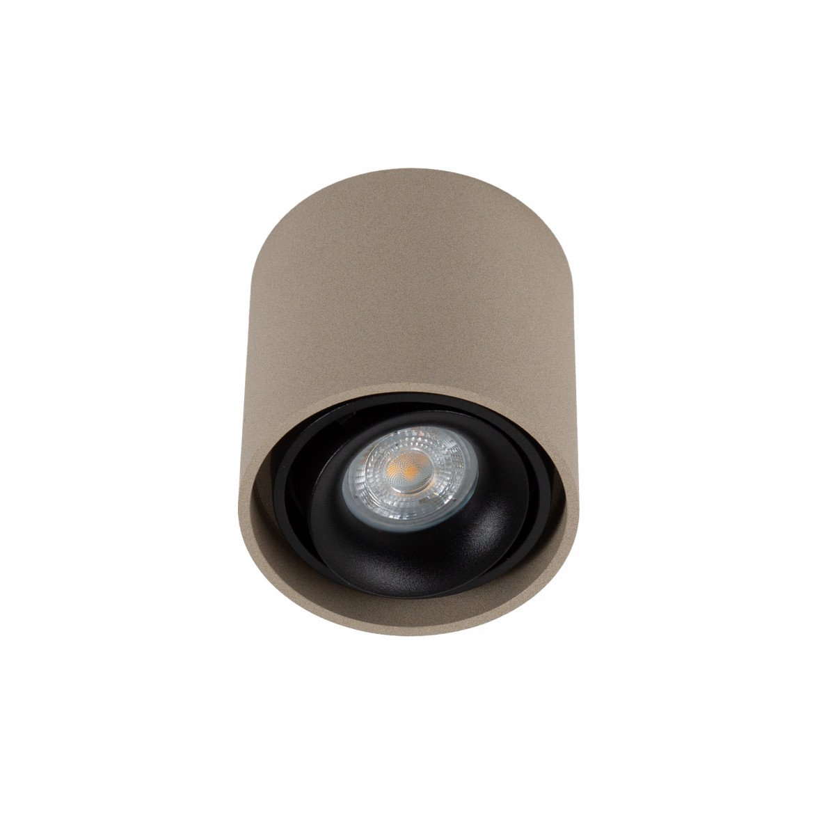 Opbouwspot Oliver van KS Verlichting rond, modern en robuust in de kleur zwart.