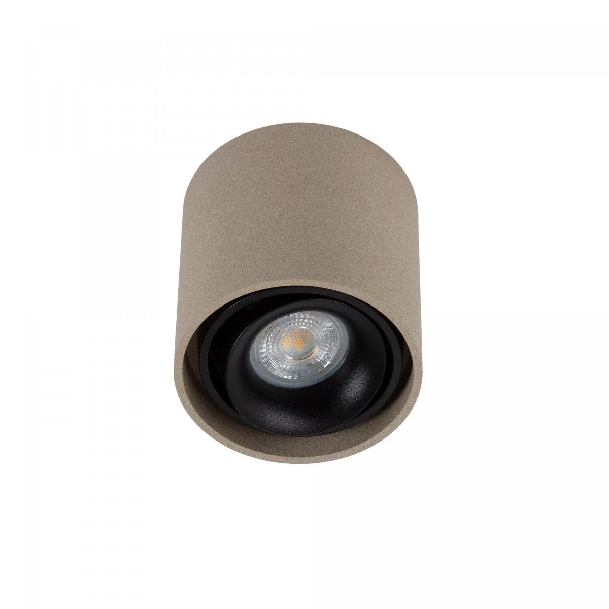 Opbouwspot Oliver van KS Verlichting rond, modern en robuust in de kleur zwart.