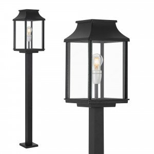 lighting post Praag, modern exterior lighting beautiful black outdoor lighting with glass panels from KS outdoor lighting company lighting post Praag, modern exterior lighting beautiful black outdoor lighting with glass panels from KS outdoor lighting company