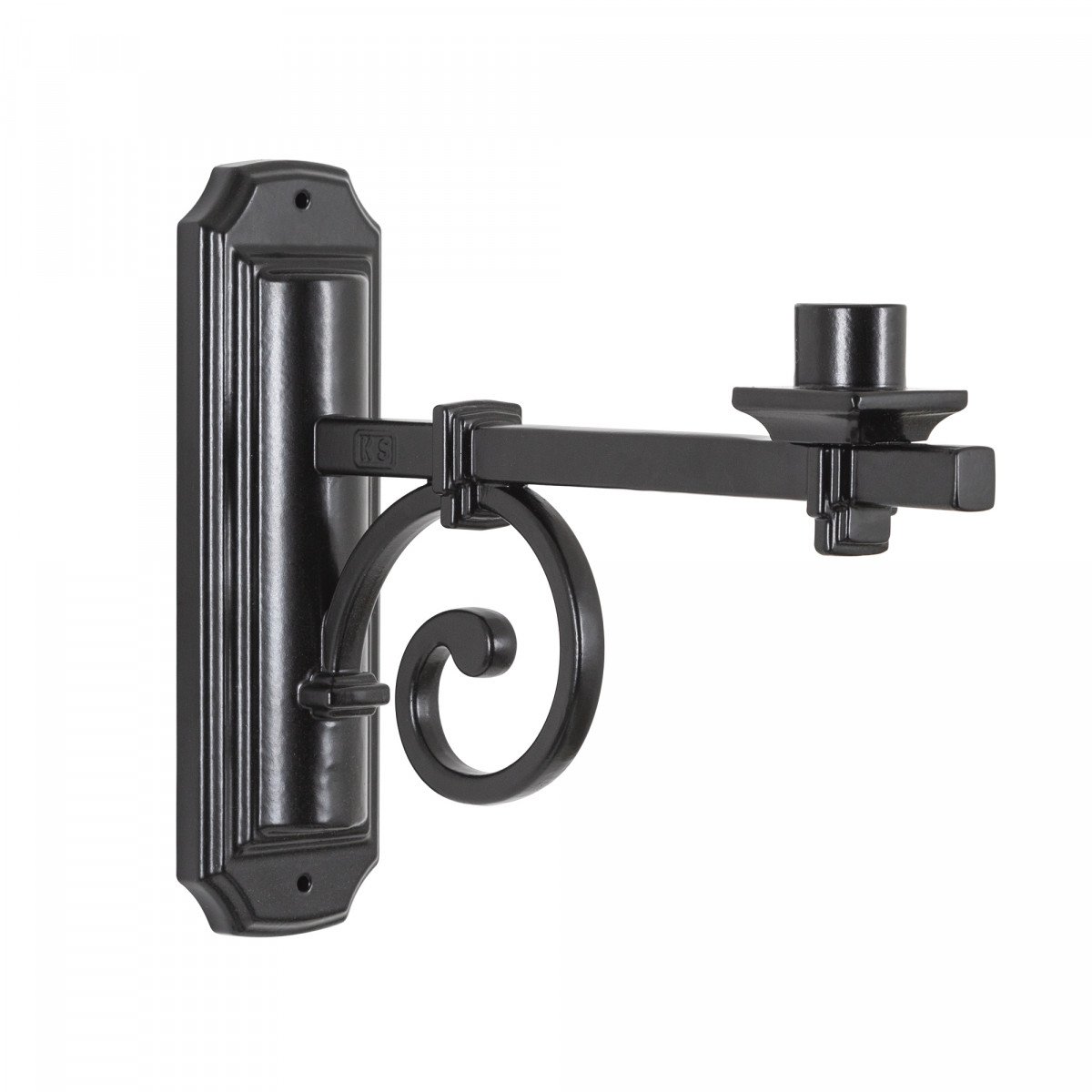 graceful curved wall bracket with round hood with copper lid