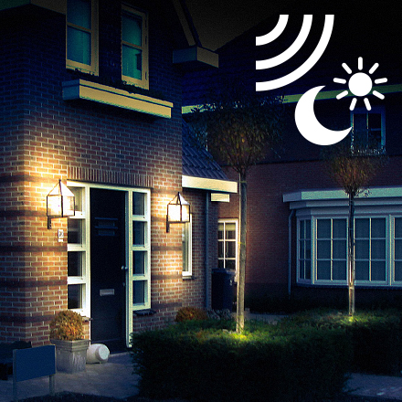 Outdoor lighting with dusk to dawn sensor