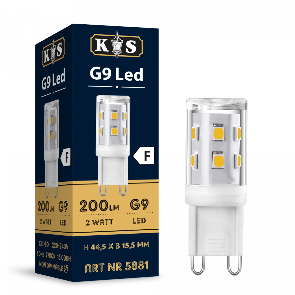 Light bulb G9, LED 2w