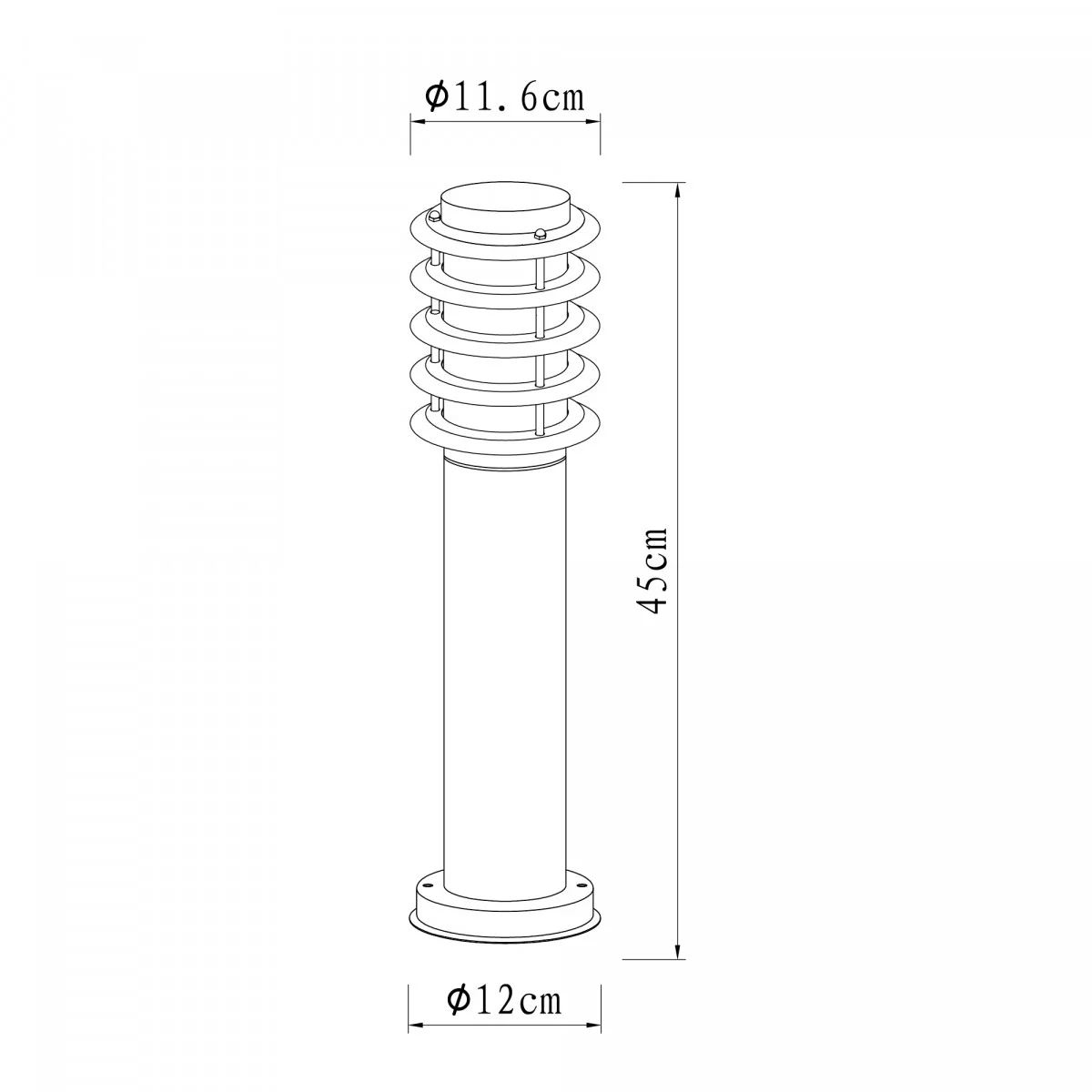 Outdoor bollard Soll 3 black