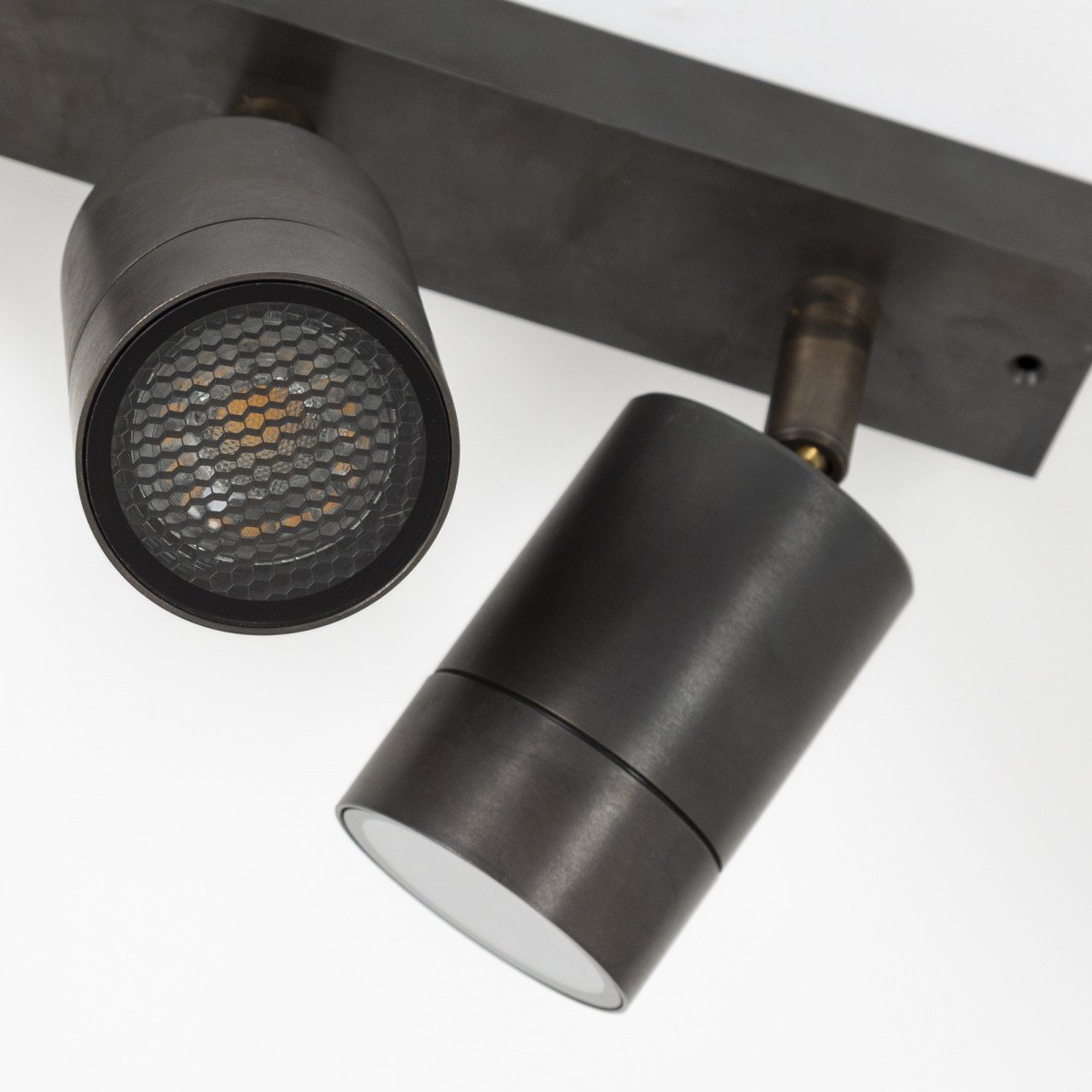 Plafondlamp Focus Double brons 