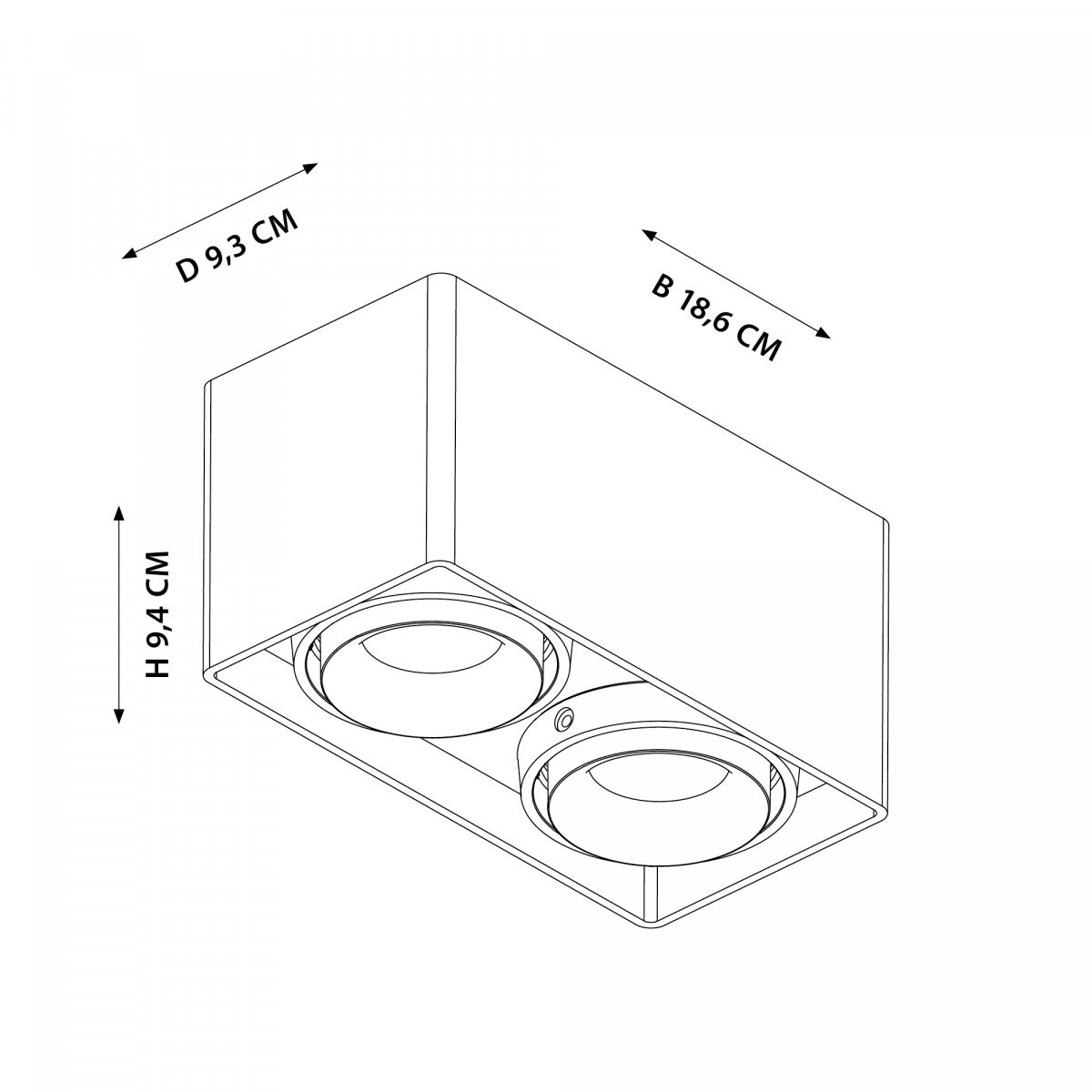 Wall-ceiling light Bjorn 2 White