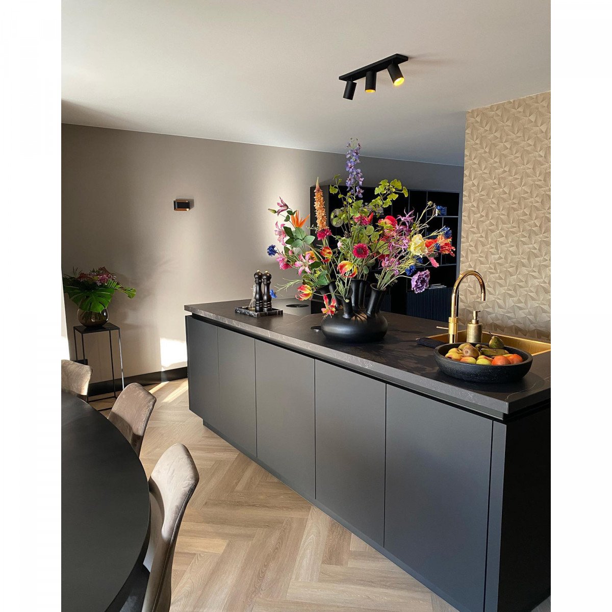 Wall-ceiling light Mila 3 black