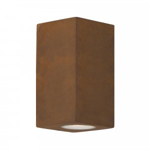KS Verlichting Levi Up en Down corten staal up- en downlighter buitenlamp met roestbruine kleur KS Verlichting Levi Up en Down corten staal up- en downlighter buitenlamp met roestbruine kleur