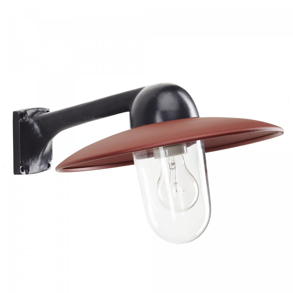 Fabrique Black / Red Industrial Wall Light - KS Lighting