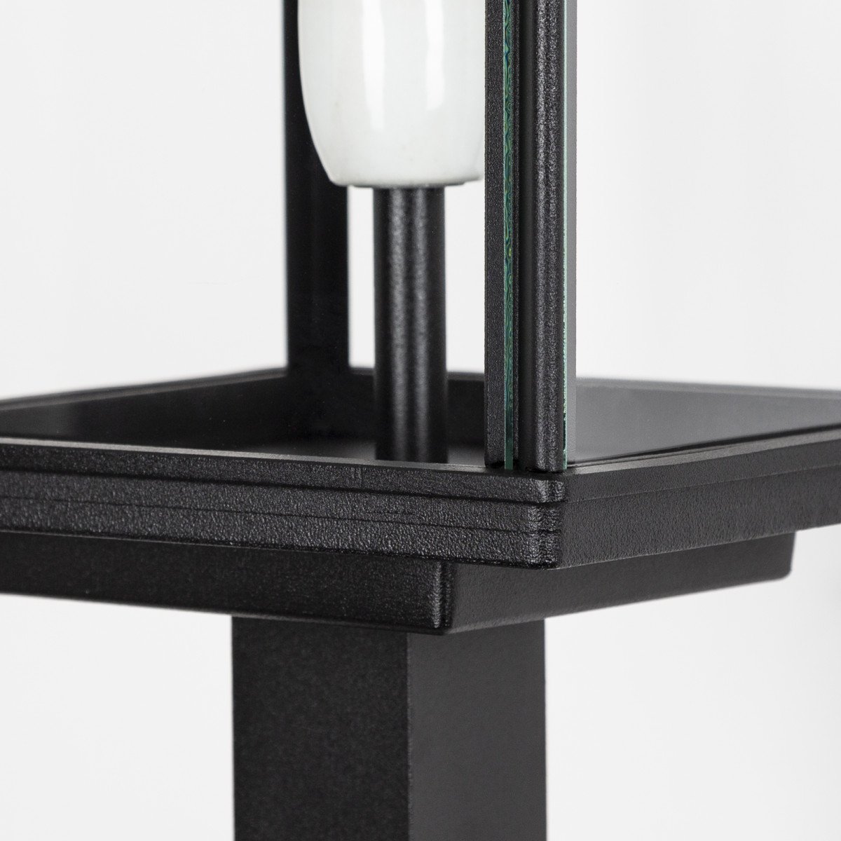 Outdoor lighting post sleek and stylish, black outdoor lighting, rectangular design from KS outdoor lighting company