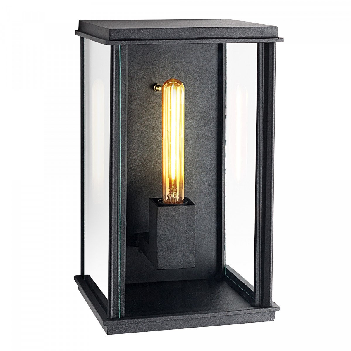 Modern exterior lighting beautiful black outdoor flush mount modern classic rectangle outdoor wall lamp with glass panels from KS outdoor lighting company