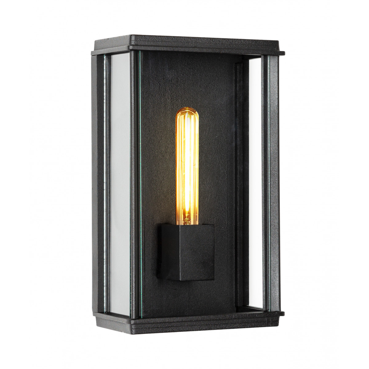 Modern exterior lighting beautiful black outdoor flush mount modern classic rectangle outdoor wall lamp with glass panels from KS outdoor lighting company