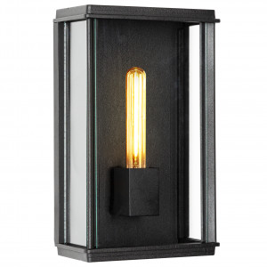 Modern exterior lighting beautiful black outdoor flush mount modern classic rectangle outdoor wall lamp with glass panels from KS outdoor lighting company