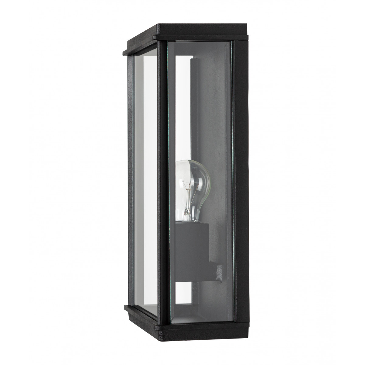 Modern exterior lighting beautiful black outdoor flush mount modern classic rectangle outdoor wall lamp with glass panels from KS outdoor lighting company