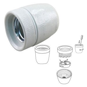Porcelain socket E27 Porcelain socket E27