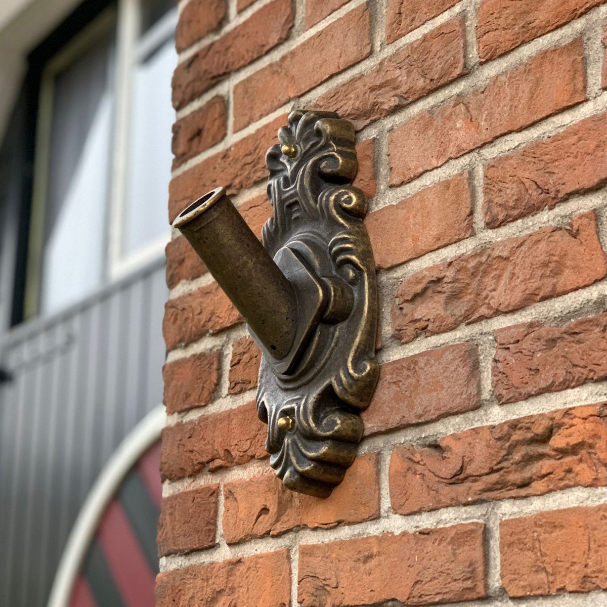 Classic flagpole bracket brass