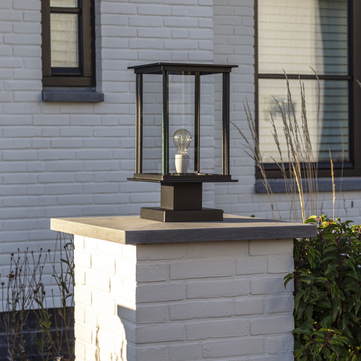 plinth light capital xxl in matt black and square design plinth light capital xxl in matt black and square design